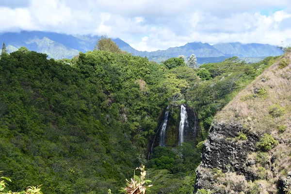 Opaekaa Falls Kauai Havaí — Fotografia de Stock