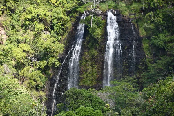 Wodospad Opaekaa Kauai Hawaje — Zdjęcie stockowe