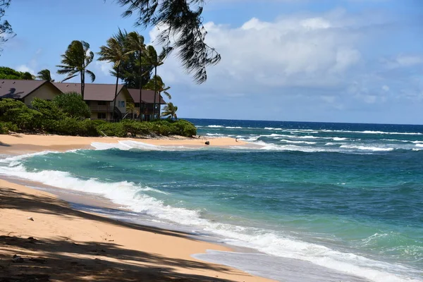 Uitzicht Het Water Vanaf Hanalei Kauai Island Hawaii — Stockfoto