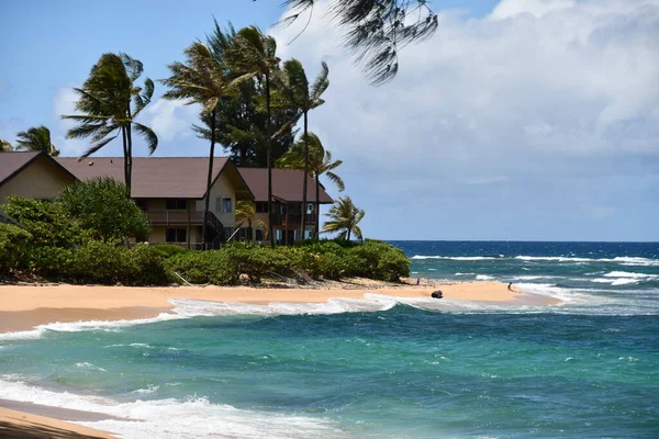 Uitzicht Het Water Vanaf Hanalei Kauai Island Hawaii — Stockfoto