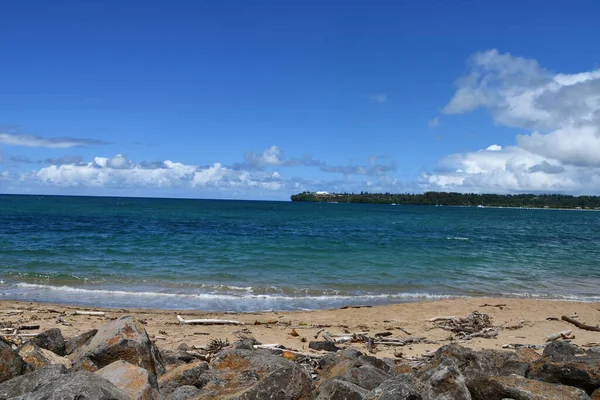 Hawaii Deki Kauai Adası Ndaki Hanalei Den Gelen Suyun Görüntüsü — Stok fotoğraf