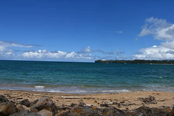 Vista Del Agua Desde Hanalei Isla Kauai Hawaii —  Fotos de Stock