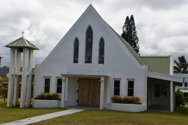 Kapaa Agosto Kapaa Prima Chiesa Hawaiana Sull Isola Kauai Una — Foto Stock