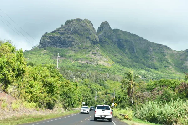 Kauai Aug 2021年8月19日在夏威夷考艾岛周围开车 — 图库照片