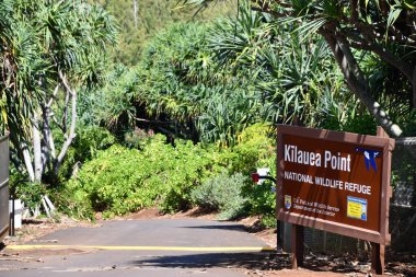 KILAUEA HI - AUG 19: Kilauea Point National Wildlife Refuge on Kauai Island in Hawaii, as seen on Aug 19, 2021.