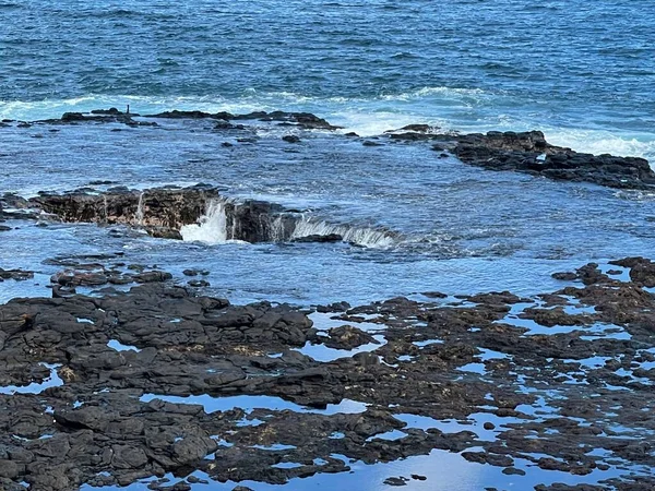 Spoutting Horn Blowhole Kauai Hawaii — Stockfoto