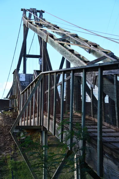 Hanapepe Aug Swinging Bridge Hanapepe Острові Кауаї Гаваях Видно Серпня — стокове фото