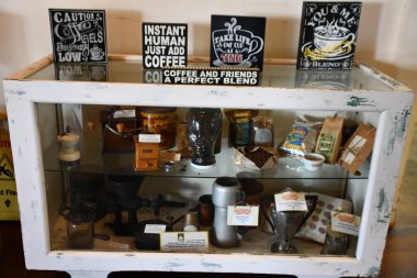 KALAHEO HI - 20 Ağustos 2021 'de Hawaii' de Kalaheo, Kalaheo 'daki Kauai Kahve Şirketi.