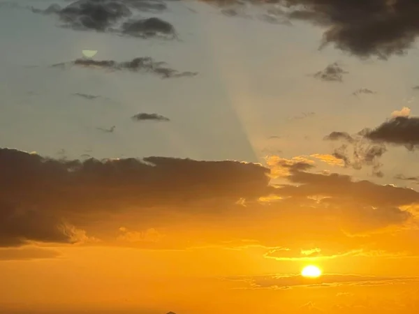 Pôr Sol Kekaha Beach Park Kauai Havaí — Fotografia de Stock