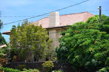 KOLOA HI - 21 AUG: 21 Ağustos 2021 'de Hawaii' de Koloa 'daki Bebek Sahili' nde görülen evler.