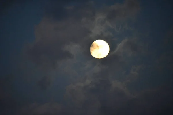 Vue Lune Depuis Waimea Sur Île Kauai Hawaï — Photo