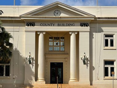 LIHUE HI - 22 AUG Kauai Tarihi İlçe Binası Hawaii, Lihue 'de 22 Ağustos 2021' de görüldüğü gibi.