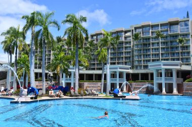 LIHUE, HI - 19 AUG Kauai Adası, Hawaii 'deki Marriott Kauai Beach Club, 19 Ağustos 2021' de görüldüğü üzere.