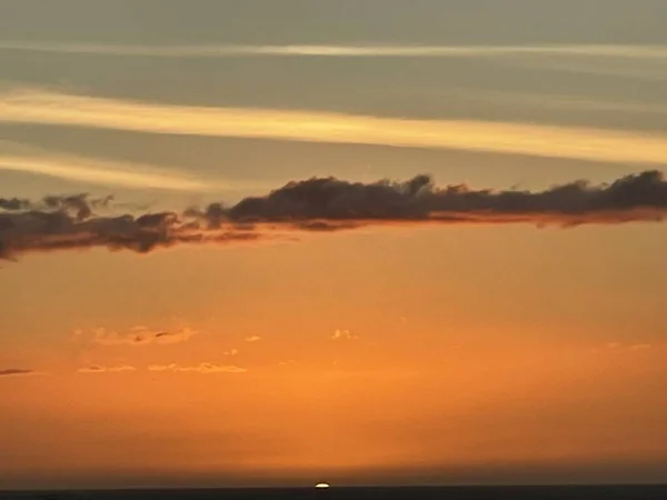 Puesta Sol Sobre Océano Pacífico Kailua Kona Hawai — Foto de Stock