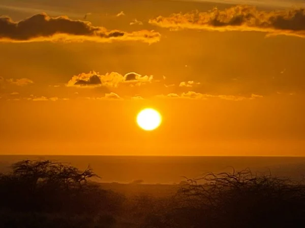 Закат Над Тихим Океаном Кайлуа Коне Гавайях — стоковое фото