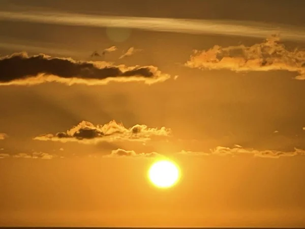 Coucher Soleil Sur Océan Pacifique Kailua Kona Hawaï — Photo