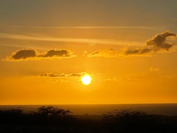 Sonnenuntergang Über Dem Pazifik Kailua Kona Auf Hawaii — Stockfoto