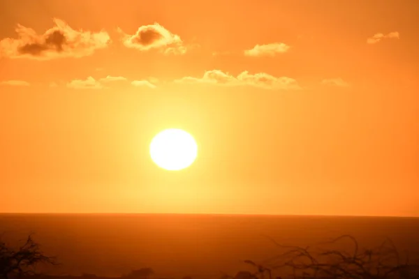 Solnedgång Över Stilla Havet Kailua Kona Hawaii — Stockfoto