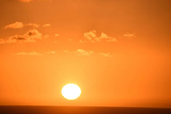Puesta Sol Sobre Océano Pacífico Kailua Kona Hawai — Foto de Stock