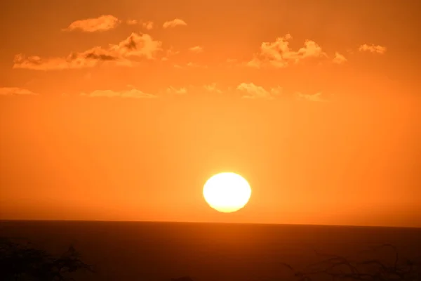 Sonnenuntergang Über Dem Pazifik Kailua Kona Auf Hawaii — Stockfoto