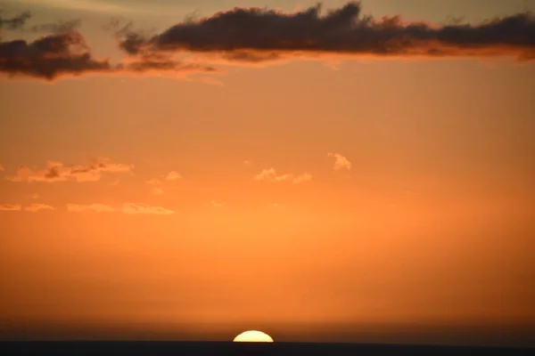 Puesta Sol Sobre Océano Pacífico Kailua Kona Hawai —  Fotos de Stock