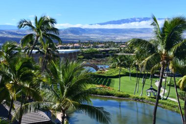 WAIKOLOA, HI - 26 AUG Hawaii 'deki Hilton Waikoloa Village Resort, 26 Ağustos 2021' de görüldüğü gibi.