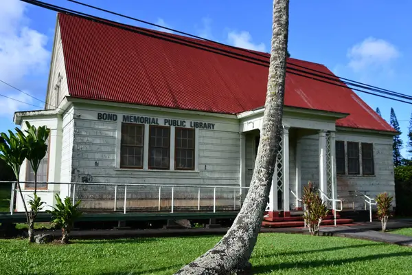 Kapaau Août Bond Memorial Public Library Kapaau Sur Big Island — Photo