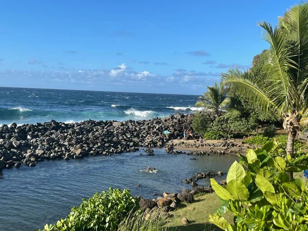 Kapaau Aug Keokea Beach Park Vid Kapaau Den Stora Hawaii — Stockfoto