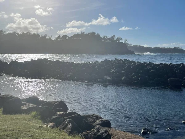 ハワイのビッグアイランドのカパウにあるKeokea Beach Parkからの眺め — ストック写真
