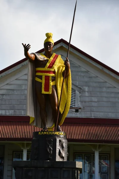 Kapaau Août Statue Roi Kamehameha Centre Civique North Kohala Kapaau — Photo