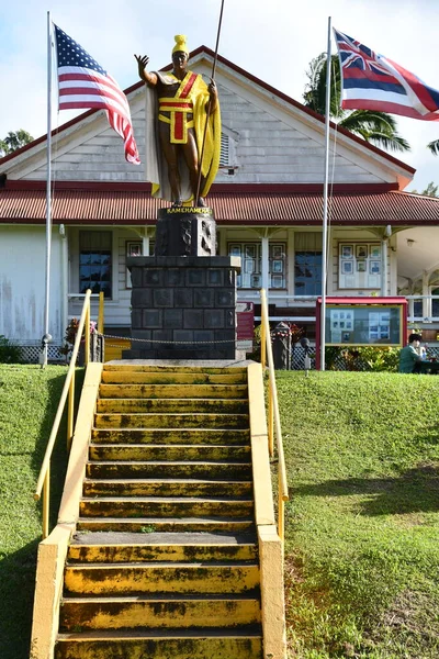 Kapaau Ago Estatua Del Rey Kamehameha Centro Cívico Kohala Norte — Foto de Stock