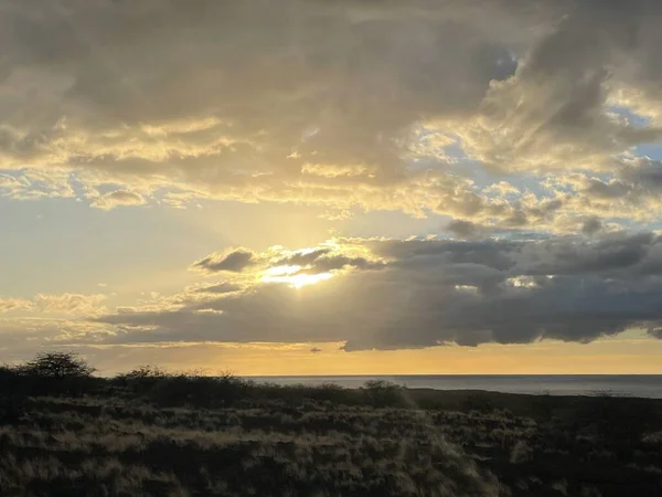 Tramonto Sull Oceano Pacifico Kailua Kona Alle Hawaii — Foto Stock