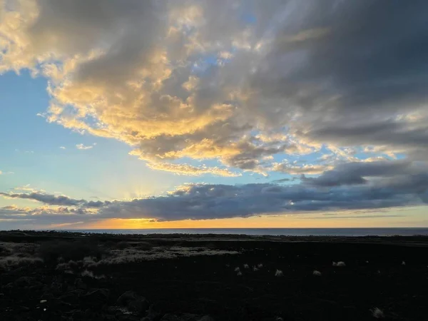 Ηλιοβασίλεμα Στον Ειρηνικό Ωκεανό Στην Καϊλούα Κόνα Της Χαβάης — Φωτογραφία Αρχείου