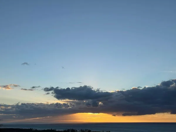 Zonsondergang Boven Stille Oceaan Kailua Kona Hawaï — Stockfoto