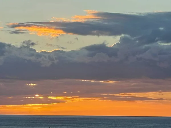 Zonsondergang Boven Stille Oceaan Kailua Kona Hawaï — Stockfoto