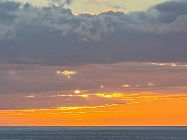 Pôr Sol Sobre Oceano Pacífico Kailua Kona Havaí — Fotografia de Stock