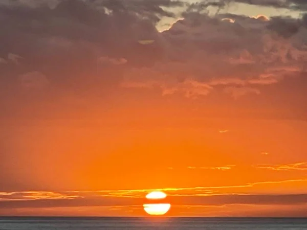 Zonsondergang Boven Stille Oceaan Kailua Kona Hawaï — Stockfoto