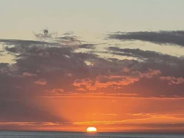 Pôr Sol Sobre Oceano Pacífico Kailua Kona Havaí — Fotografia de Stock