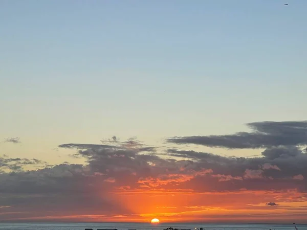 Zonsondergang Boven Stille Oceaan Kailua Kona Hawaï — Stockfoto