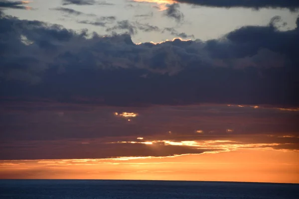 Coucher Soleil Sur Océan Pacifique Kailua Kona Hawaï — Photo