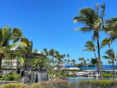 WAIKOLOA, HI - 26 AUG Hawaii 'deki Hilton Waikoloa Village Resort, 26 Ağustos 2021' de görüldüğü gibi.