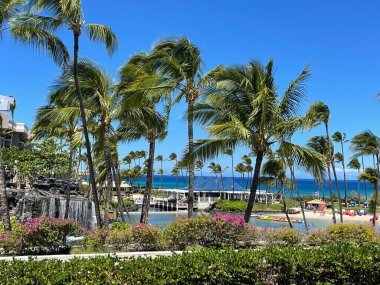 WAIKOLOA, HI - 26 AUG Hawaii 'deki Hilton Waikoloa Village Resort, 26 Ağustos 2021' de görüldüğü gibi.