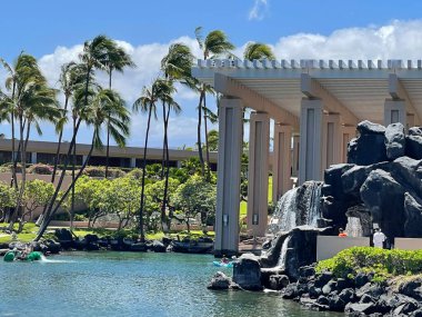 WAIKOLOA, HI - 26 AUG Hawaii 'deki Hilton Waikoloa Village Resort, 26 Ağustos 2021' de görüldüğü gibi.