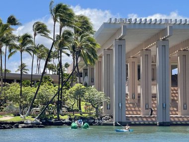 WAIKOLOA, HI - 26 AUG Hawaii 'deki Hilton Waikoloa Village Resort, 26 Ağustos 2021' de görüldüğü gibi.