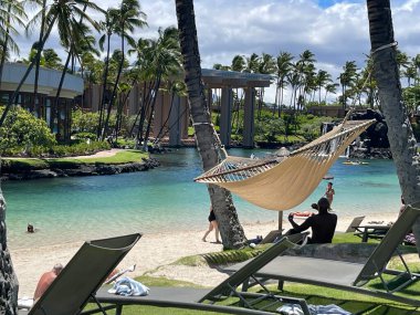 WAIKOLOA, HI - 26 AUG Hawaii 'deki Hilton Waikoloa Village Resort, 26 Ağustos 2021' de görüldüğü gibi.
