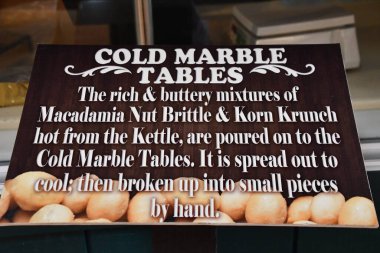 WAIMEA HI - 25 AUG: Hamakua Macadamia Fındık Şirketi Hawaii, Waimea 'da, 25 Ağustos 2021' de görüldüğü gibi.