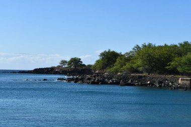 Hawaii 'nin büyük adasındaki Waimea' daki Mahukona Sahil Parkı