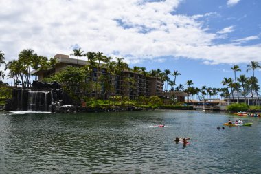 WAIKOLOA, HI - 26 AUG Hawaii 'deki Hilton Waikoloa Village Resort, 26 Ağustos 2021' de görüldüğü gibi.