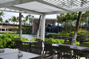 WAIKOLOA, HI - 26 AUG Hawaii 'deki Hilton Waikoloa Village Resort, 26 Ağustos 2021' de görüldüğü gibi.