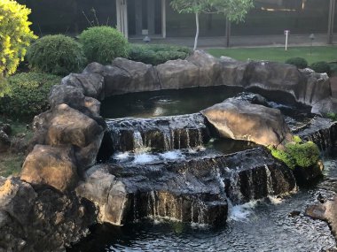 OAHU HI - AUG 27: Chinese Gardens at Daniel K. Inouye International Airport HNL airport on Oahu in Hawaii, as seen on Aug 27, 2021.